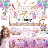 Unicorn Birthday Decorations For Girls (PINK-4TH)