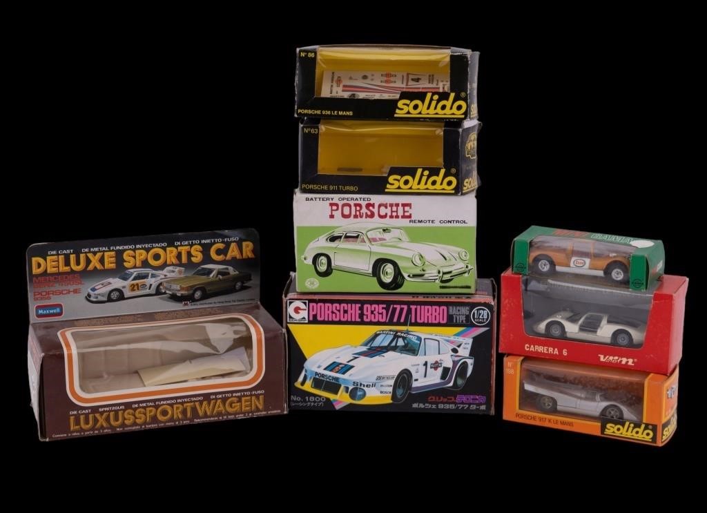 Vintage Porsche Die-Cast and Toy Boxes