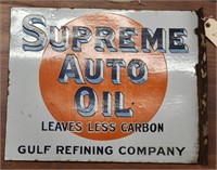 "Supreme Auto Oil" Double-Sided Porcelain Flange