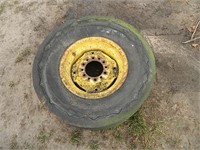 TRACTOR TIRE WITH 12 LUG RIM CANNOT MAKE OUT SIZE