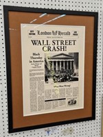 "WALL STREET CRASH" FRAMED PRINT