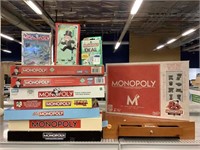 Huge monopoly board game sets collection.