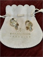 14KT Gold Diamond Earrings