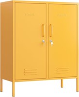 Decorative Lockable Locker for Storage Yellow