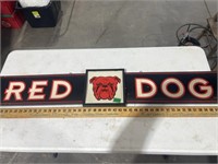Red Dog beer sign
