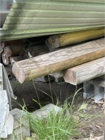 Stack of landscape timbers