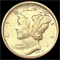 1918-S Mercury Dime CHOICE AU