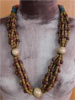 AFRICAN TRADE BEAD NECKLACE ROCK STONE LAPIDARY SP