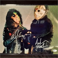 Double Signed Alice Cooper & Jason Photo