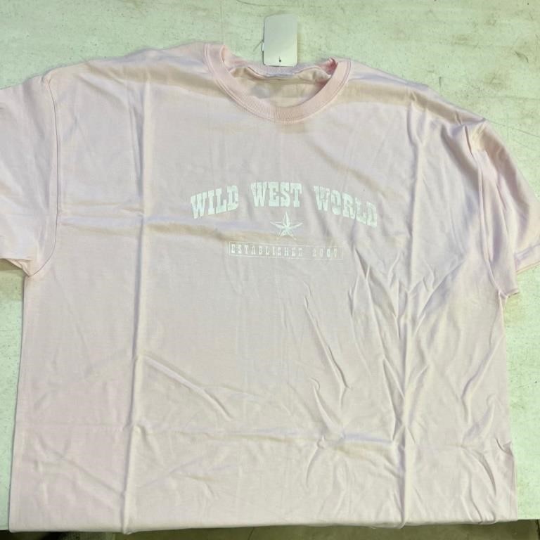 4-Pink XL Wild West World TShirts Historic