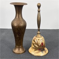 Brass Bell & Vase - India