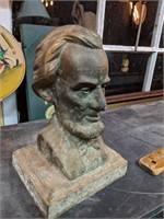 Vintage metal bust of Abraham Lincoln