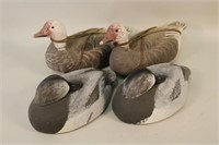 Lot of Four Molded Duck Decoys by Dick Lancaster