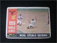 1960 TOPPS #385 1959 WORLD SERIES GAME 1