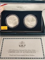 1999 Yellowstone 90% silver coin set