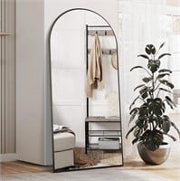 SE6007 Arched Full Length Mirror Black 65x24