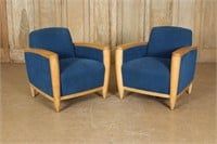 Pair of Contract Upholstered Arm Chairs