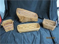 Lot Of 4 Longaberger Baskets