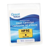 Great Value Inkjet Cartridge HP92 Black