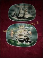 Pair of Decorative Collector Plates - Sailing
