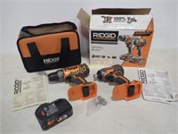 18V Ridgid Drill & Impact Driver Combo Kit