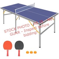 ZNTS 6ft Mid-Size Tennis Table Foldable
