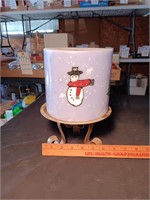 Large, 7" Wide x 10" Tall Snowman Candle.