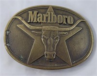 1987 Philip Morris Inc Brass Marlboro belt buckle