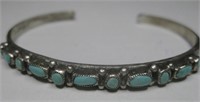 Southwest SS & Turquoise Bracelet - Tested