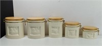 Preferred Stock Off White Fruit Canister Set With
