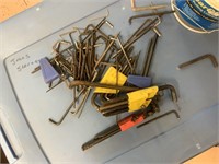 Allen wrenches lot in small bucket