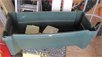 Large green plastic flower box