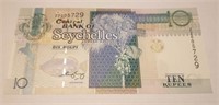 Seychelles 10 Rupees 2010 ,Prefix ZZ, Replacement