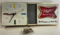 Miller Beer Clock and Light