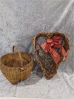 Grapevine Heart Basket Lot