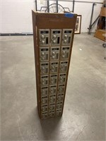 Antique post office box cabinet