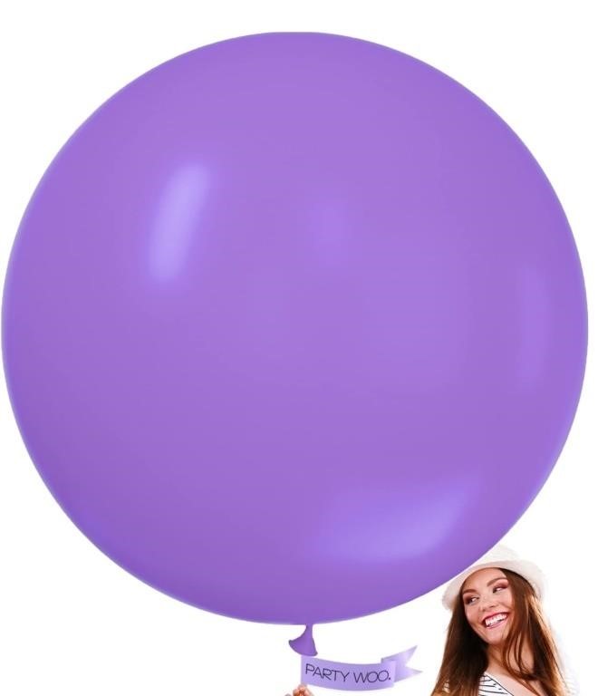 New PartyWoo Lavender Balloons, 4 pcs 36 Inch