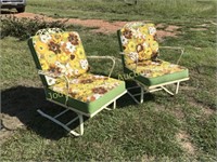 2 Retro Metal Patio Chairs in great condition