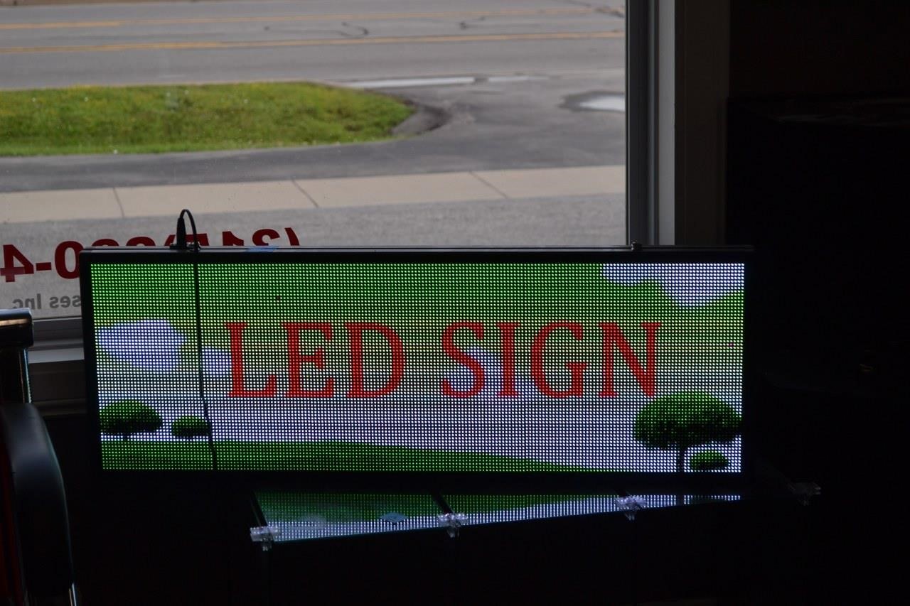 52: 39inx14in P5 LED sign, programmable