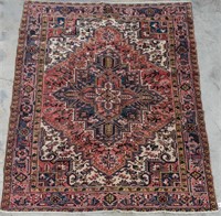 Hand Woven Heriz Rug or Carpet, 6' 9" x 8' 2"