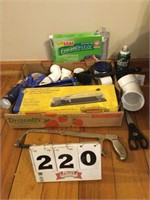 Tile cutter, caulk guns, misc