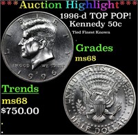 ***Auction Highlight*** 1996-d Kennedy Half Dollar