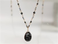 Crystal & Natural Stone Necklace 30"