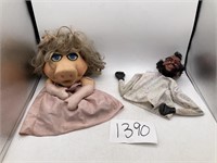 Mr. T (broken) & Miss Piggy Hand Puppets