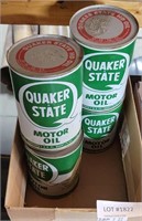 4 CANS OF QUAKER STATE MOTOR OIL