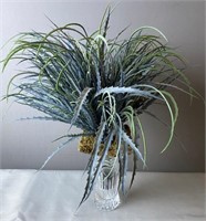 Vase With Grass Floral Arrangement