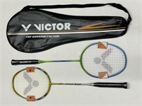 2 Victor Badminton Rackets, RRP $49.95,