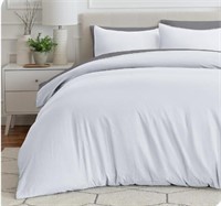 Bare Home Washed Duvet Cover - Queen