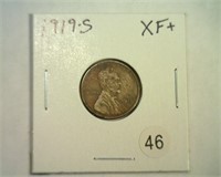 1919-S LINCOLN CENT XF+