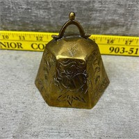 Etched Brass Bell no clapper